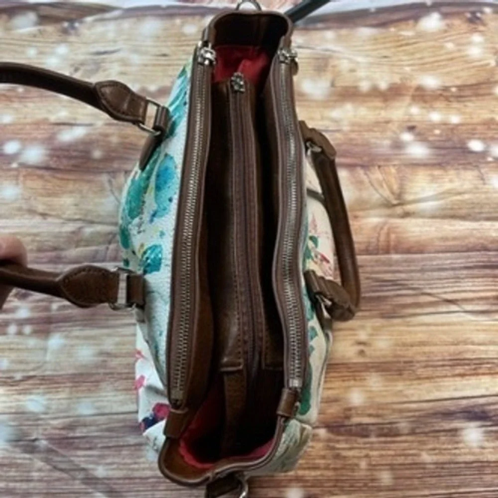 Desigual Floral Watercolor Satchel Handbag‎ 20WAXPX5 Crossbody Bag Aksesoris Tas